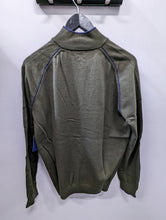 Load image into Gallery viewer, James Harper JHK55 Cotton 1/4 Contrast Piping Jumper Olive
