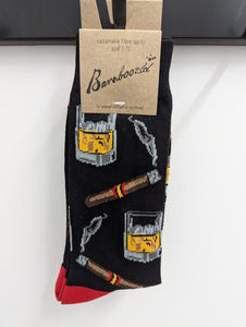 Bamboozld Mens Whiskey Bamboo Sock Black