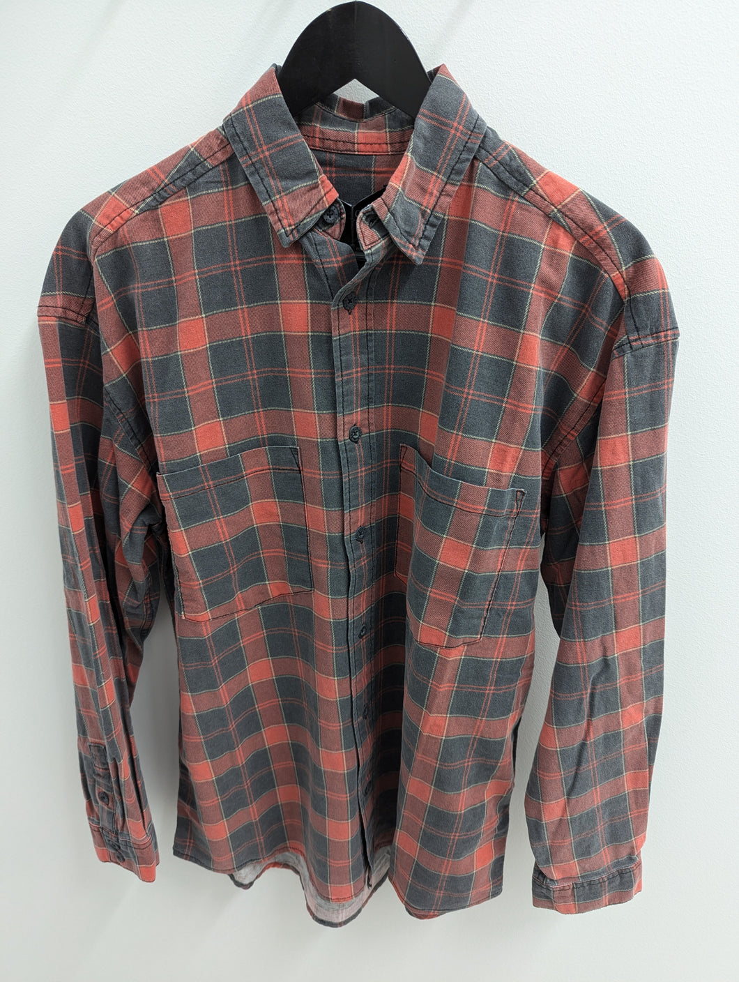 KSCY Dian Drop Shoulder Shirt Flame Scarlet Check