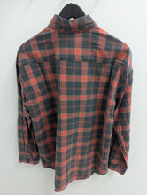 Load image into Gallery viewer, KSCY Dian Drop Shoulder Shirt Flame Scarlet Check