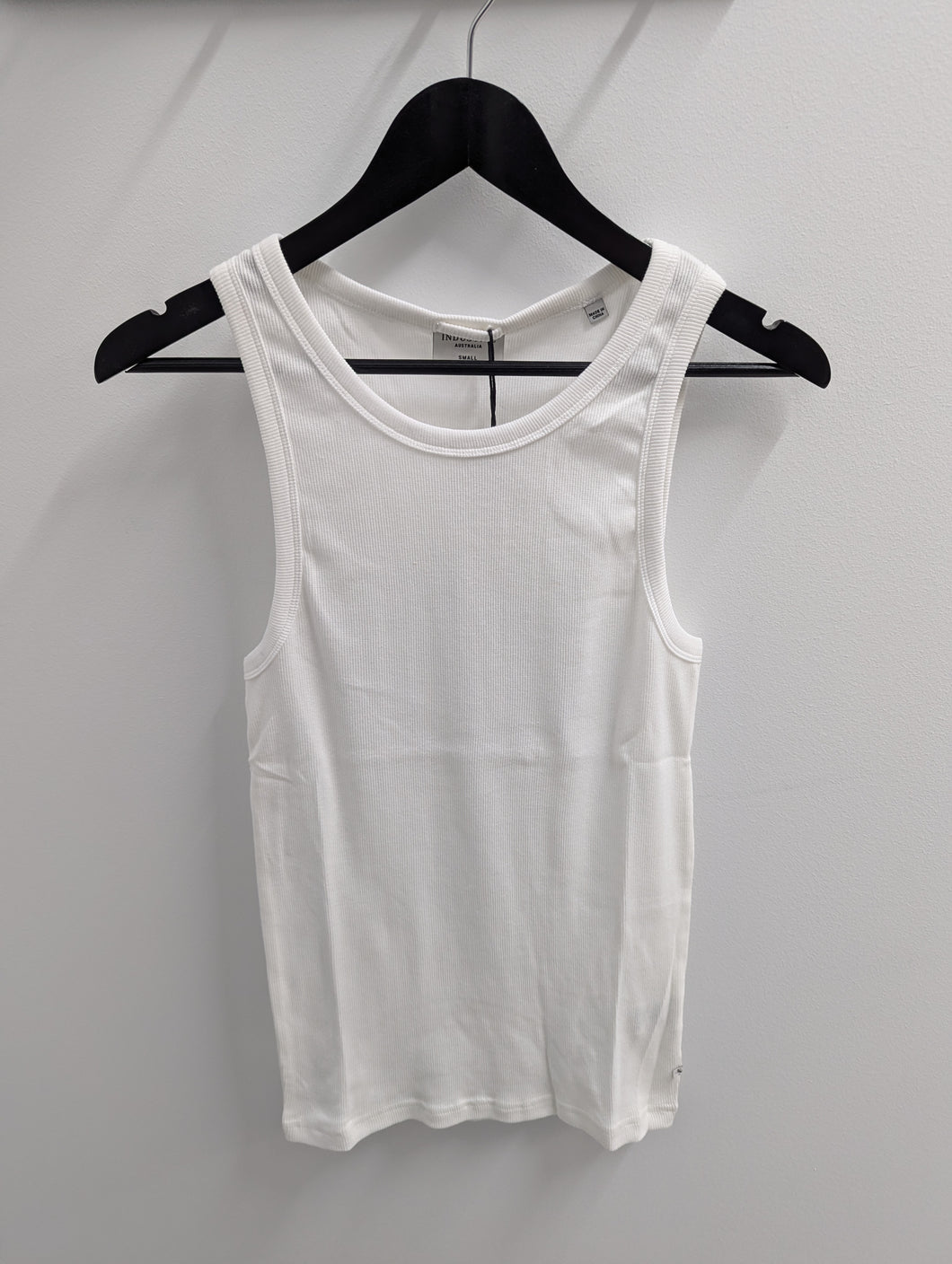 Industrie The Brando Ribbed Singlet Chalk