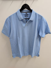 Load image into Gallery viewer, James Harper JHK65 Open Collar Pique Ice Blue Polo
