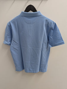 James Harper JHK65 Open Collar Pique Ice Blue Polo