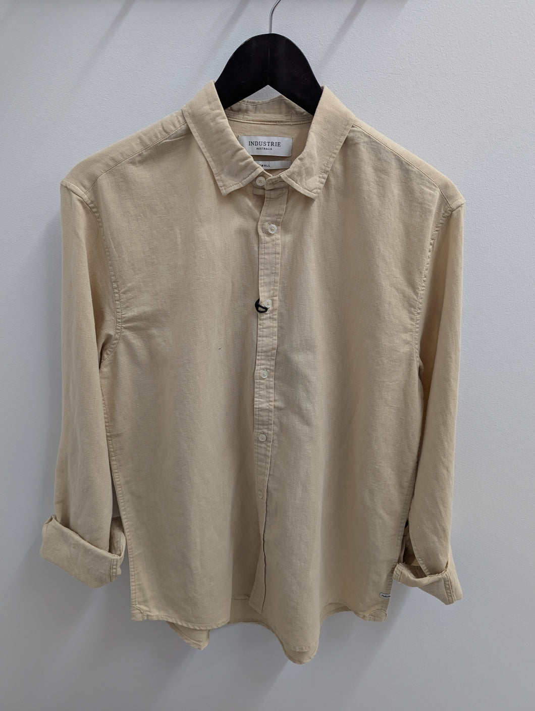 Industrie The Tennyson Linen Blend L/S Shirt Light Mango