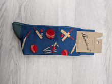 Load image into Gallery viewer, Bamboozld Cricket Stumps Bamboo Socks Blue
