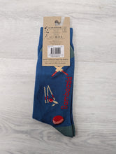 Load image into Gallery viewer, Bamboozld Cricket Stumps Bamboo Socks Blue