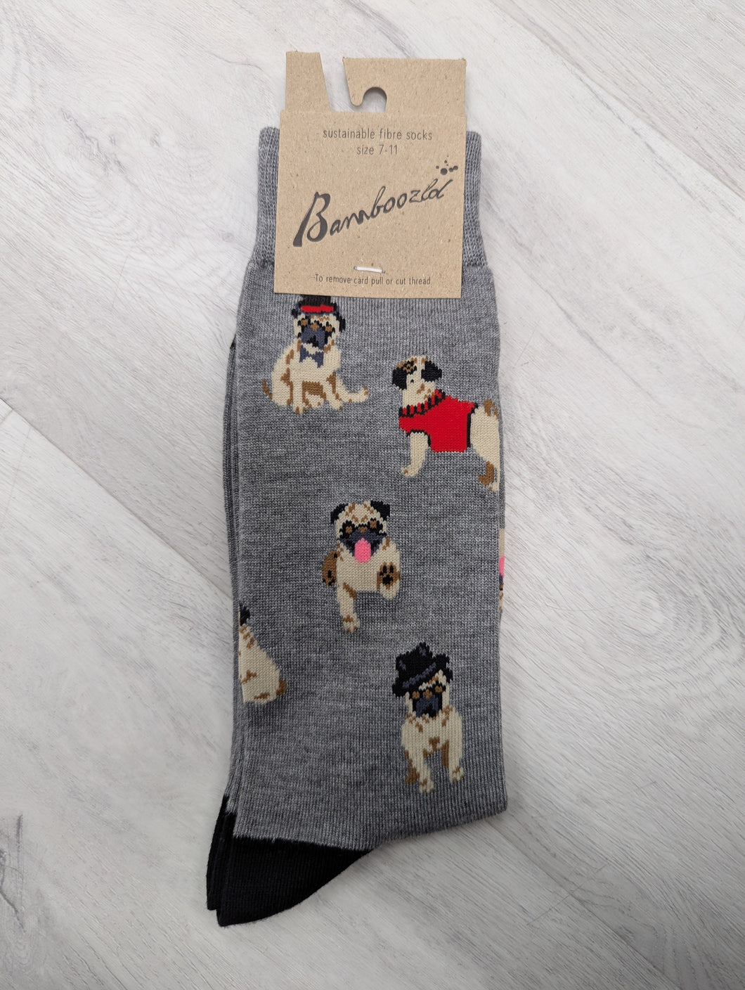 Bamboozld Hipster Pug Bamboo Sock