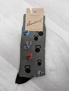 Bamboozld Gym Junkie Bamboo Socks Khaki