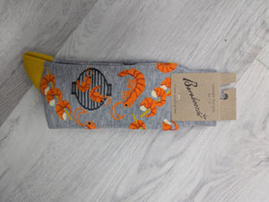 Bamboozld Grey Marle Shrimp On The Barbie Bamboo Socks