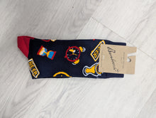 Load image into Gallery viewer, Bamboozld Beer O&#39;Clock Bamboo Socks Navy