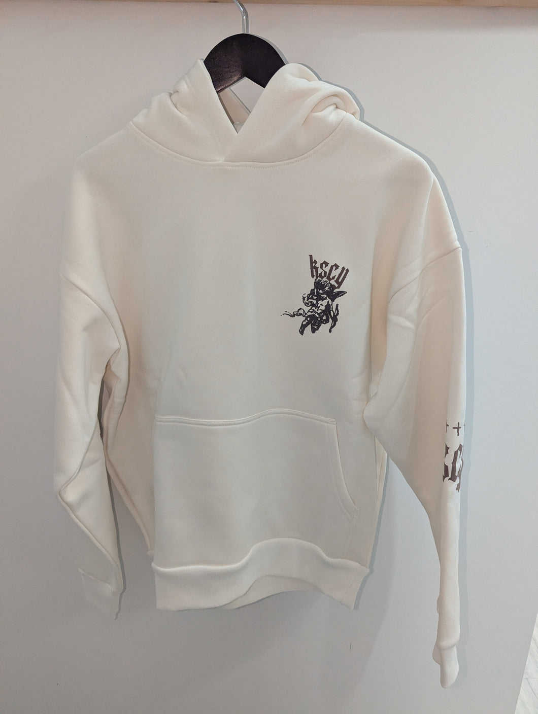 KSCY Shield Oversized Hoodie Natural White