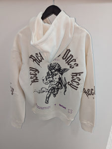 KSCY Shield Oversized Hoodie Natural White
