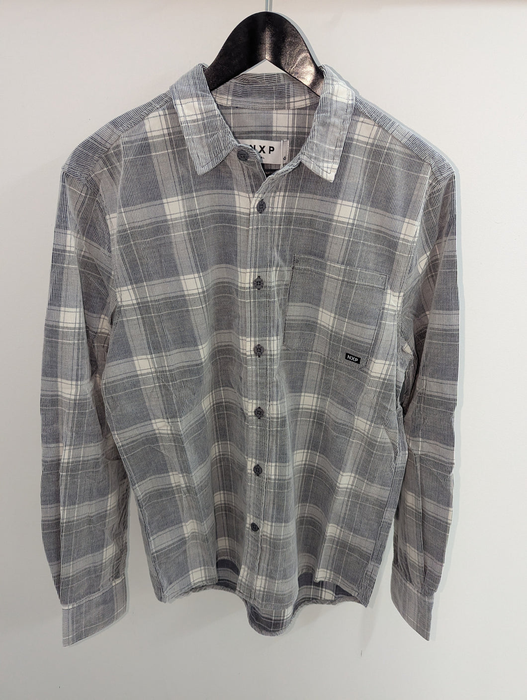 NXP Motion L/S Cord Shirt Blue Granite Check