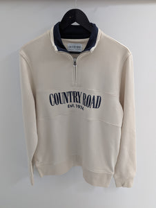 Country Road VAC 1/2 Zip Heritage Sweater Ecru