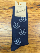 Load image into Gallery viewer, Bamboozld Kats Sock Navy