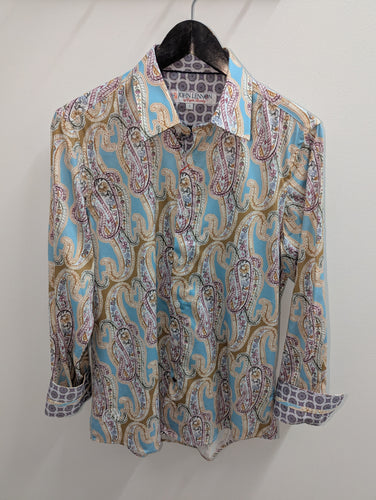 John Lennon JLW1003 Bramhall L/S Teal Shirt