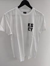 Load image into Gallery viewer, KSCY Fenced Dual Curved Tee Optical White