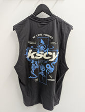 Load image into Gallery viewer, KSCY Astro Relaxed Muscle Tee Pigment Black