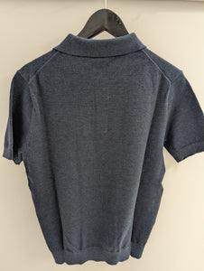 James Harper JHK77 3 Button Knot Polo Navy