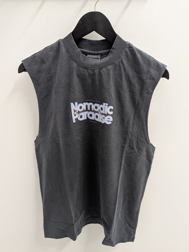 Nomadic Daydream Street Muscle Tee Pigment Anthracite Black