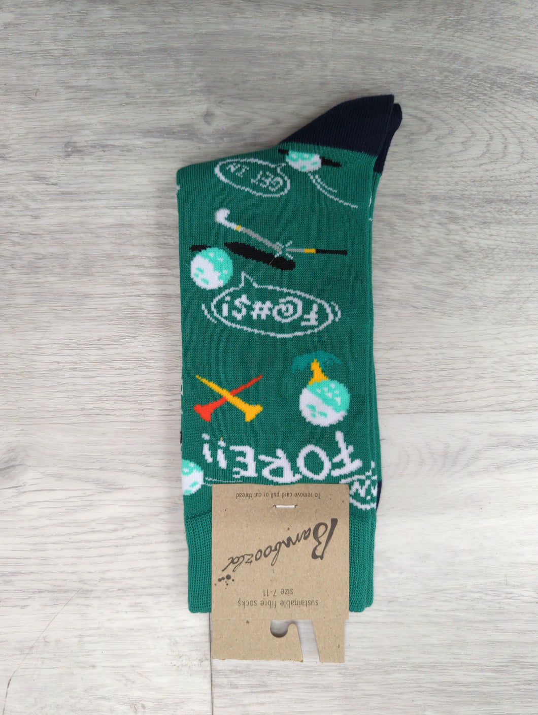 Bamboozld Golf Fore Bamboo Sock Green