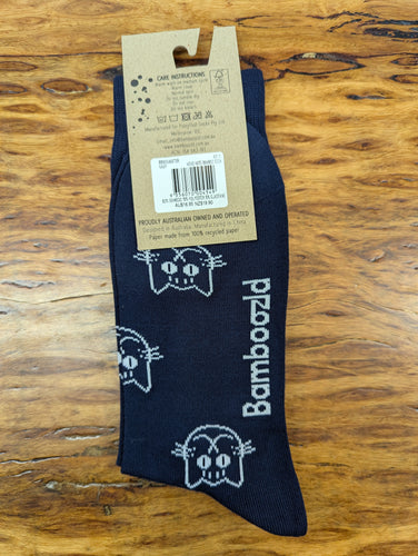 Bamboozld Kats Sock Navy