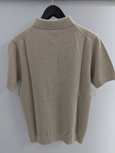 Load image into Gallery viewer, James Harper JHK77 3 Button Knit Polo Wheat