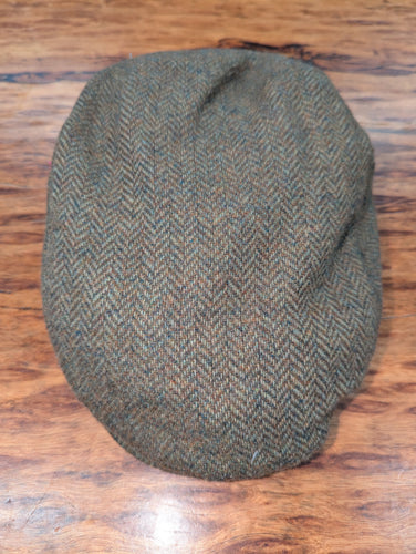Avenel Owen Wool Blend Herringbone Ivy Cap Olive
