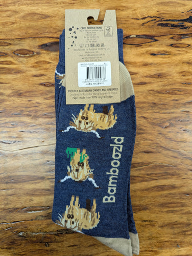 Bamboozld Hylander Cow Sock Denim Marle
