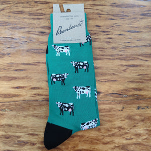 Bamboozled Holy Cow Bamboo Socks Green